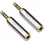 Vention 2.5mm Male To 3.5mm Female Audio Adapter Silvery Metal Type - (VAB-S02)