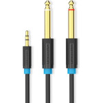 Vention 3.5mm Male To 2*6.5mm Male Audio Cable 5M Black - (BACBJ)