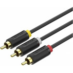 Vention 3RCa Male To Male Av Cable 1M Black - (BCABF)