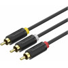 Vention 3RCa Male To Male Av Cable 2M Black - (BCABH)