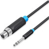 Vention 6.5mm Male To Xlr Female Audio Cable 15M Black - (BBEBN)