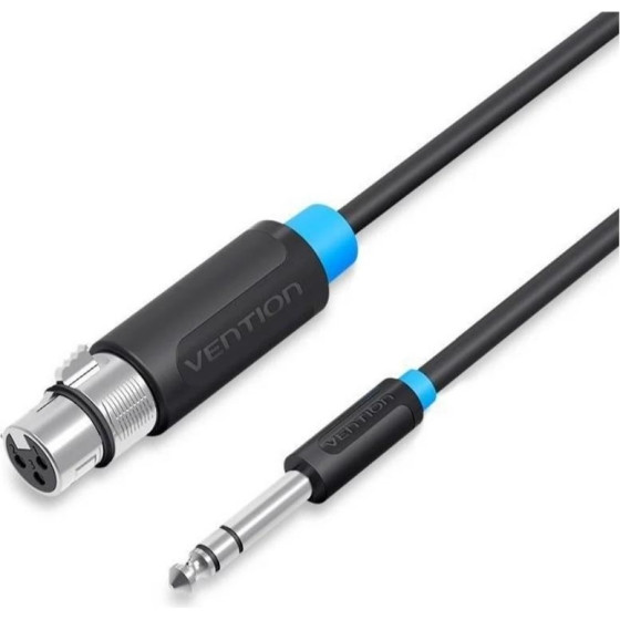 Vention 6.5mm Male To Xlr Female Audio Cable 15M Black - (BBEBN)