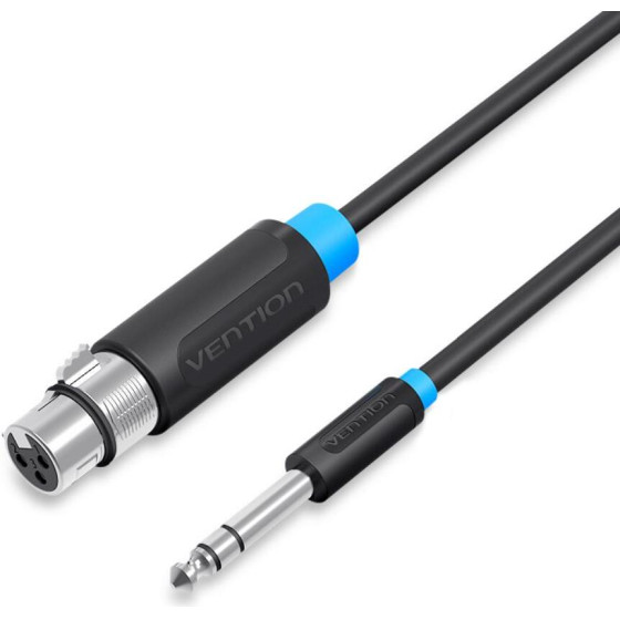 Vention 6.5mm Male To Xlr Female Audio Cable 3M Black - (BBEBI)