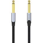 Vention Cotton Braided 6.5mm Male To Male Audio Cable 2M Gray Aluminum Alloy Type - (BASHH)