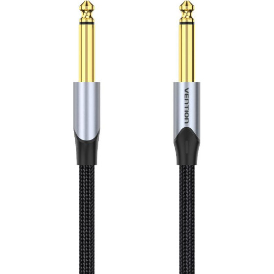 Vention Cotton Braided 6.5mm Male To Male Audio Cable 2M Gray Aluminum Alloy Type - (BASHH)