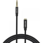 Vention Cotton Braided Trrs 3.5mm Male To 3.5mm Female Audio Extension Cable 3M Black Aluminum Alloy Type - (BHCBI)