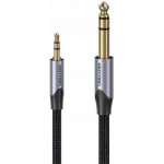Vention Cotton Braided Trs 3.5mm Male To 6.5mm Male Audio Cable 10M Gray Aluminum Alloy Type - (BAUHL)