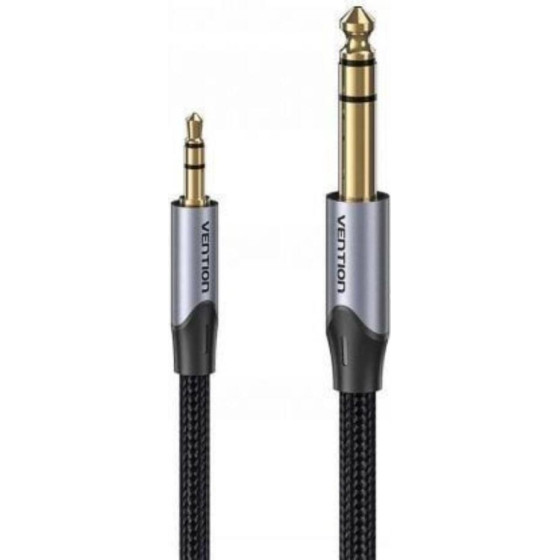 Vention Cotton Braided Trs 3.5mm Male To 6.5mm Male Audio Cable 10M Gray Aluminum Alloy Type - (BAUHL)