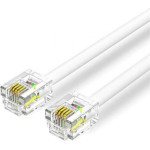 Vention Flat 4-Core Telephone RJ11 Cable With 6P4C Plug 5M White - (IQBWJ)