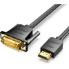 Vention Hdmi To Dvi Cable 3M Black - (ABFBI)