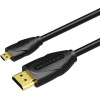 Vention Micro Hdmi To Hdmi Cable 1M Black - (VAA-D03-B100)