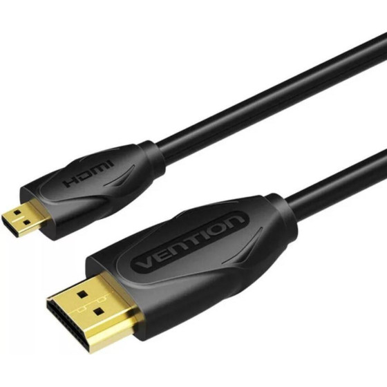 Vention Micro Hdmi To Hdmi Cable 1M Black - (VAA-D03-B100)