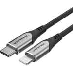 Vention Nylon Braided Type-C To Lightning 3A Cable 2M Gray Aluminum Alloy Type MFi-Certified - (TACHH)