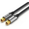 Vention Optical Fiber Audio Cable 1.5M Black Aluminum Alloy Type - (BAVHG)