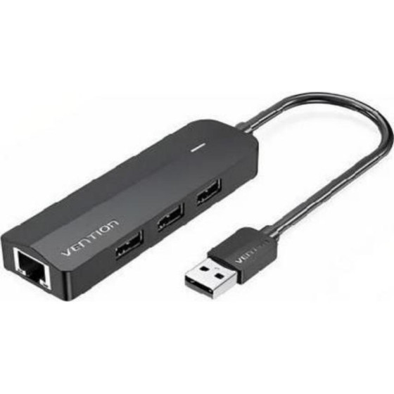 Vention Usb 2.0 3 Port Hub With USB-A / Ethernet Connection - (CHPBB)