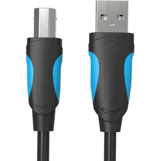 Vention Usb 2.0 A Male To B Male Print Cable With 2*Ferrite Core 10M Black - (VAS-A16-B1000)