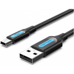 Vention Usb 2.0 A Male To Mini-B Male Cable 0.25M Black Pvc Type - (COMBC)