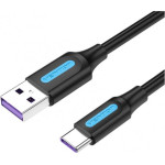 Vention Usb 2.0 A Male To Type-C Male 5A Cable 0.25M Black Pvc Type - (CORBC)