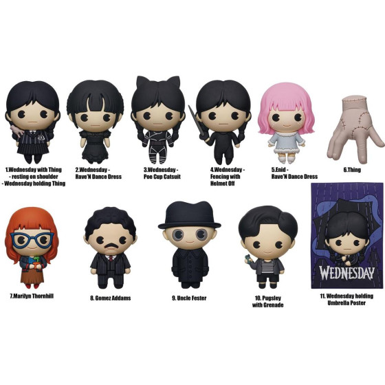 Monogram: Wednesday (Series2) (Blind Bag/Random) 3D Foam Bag Clips Figures (33055)