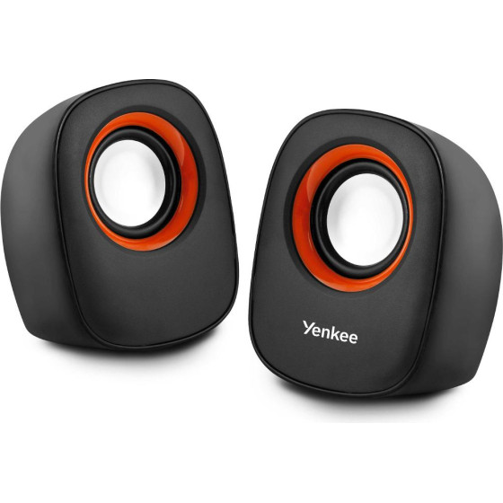 Yenkee Stereo Mini ����� 2.0 6W ������ �������� ���� USB-A ����� - (Ysp 2001BK)