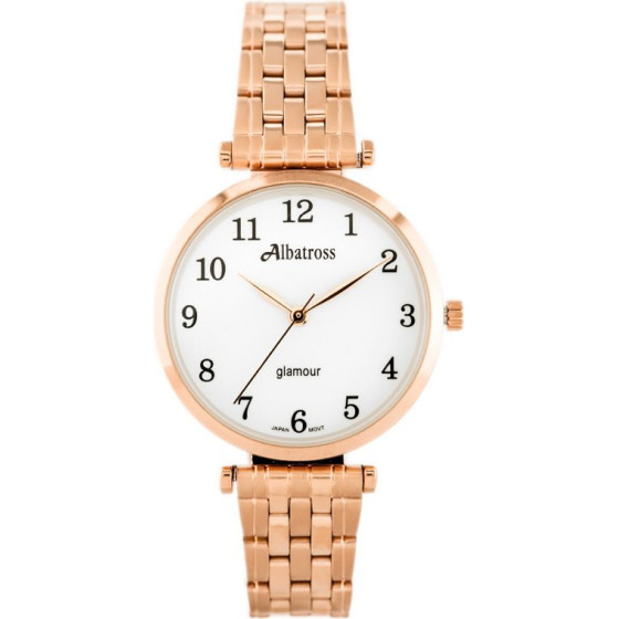 Albatross WOMEN'S Watch Glamour ABBB97 (za537c) Rose gold/White - (ABBB97RAW)