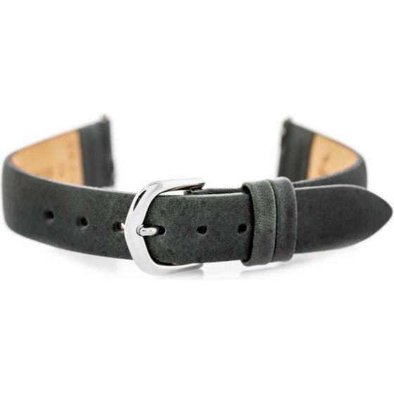 Bisset BS-212 Leather Watch Strap - 14mm - (BS-212 14/12 GRAY)