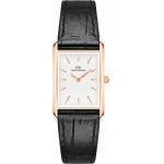 Daniel Wellington Women's Watch Bound Black Crocodile Rose Gold 24mm + Box - (DW00100698)