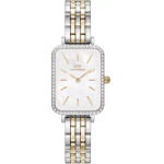 Daniel Wellington Women's Watch Quadro Lumine Bezel 5-Link Two-Tone + Box (zw519g) - (DW00100671)