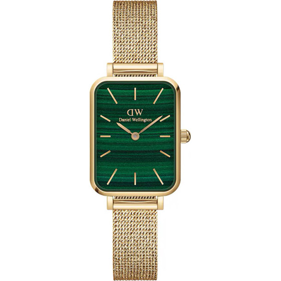 Daniel Wellington Women's Watch Quadro Pressed Evergold Emerald 20mm DW00100561+ Box (zw505m) - (DW00100561)