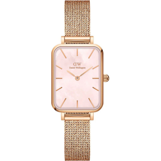 Daniel Wellington Women's Watch Quadro Pressed Melrose Pearl 20mm + Box (zw505o) - (DW00100510)