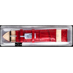 Inny Boxed Leather Watch Strap - Red - 24mm - (2257-0)