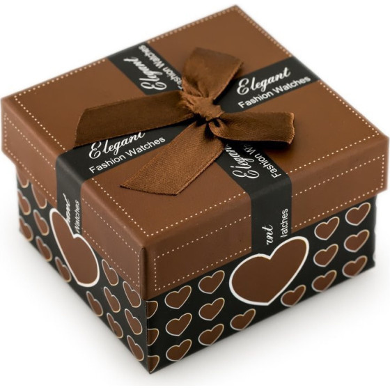 Inny Gift Box For Watch - Hearts Brown - (9618-0)