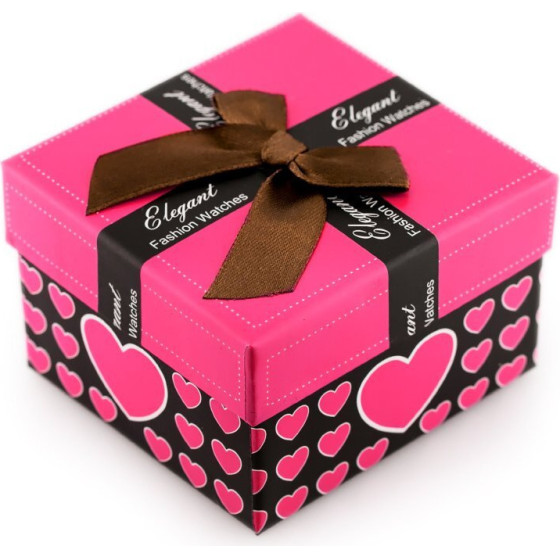 Inny Gift Box For Watch - Hearts Dark Pink - (9616-0)