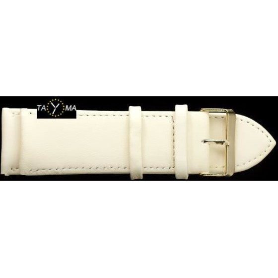 Inny Leather Watch Strap - beige/Gold - 24mm - (2588-0)