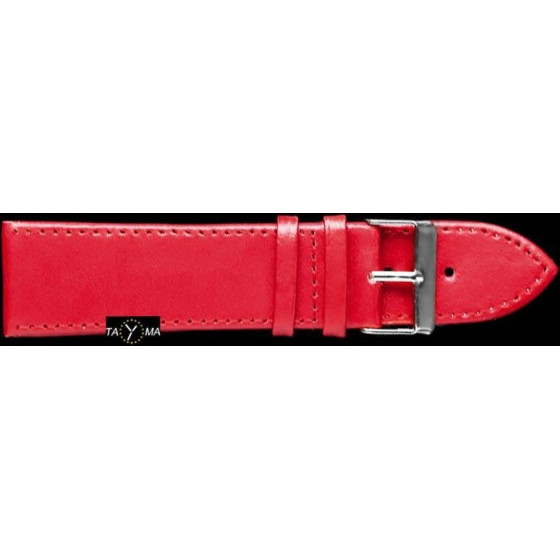 Inny Leather Watch Strap - Maroon - 24mm - (3653-0)