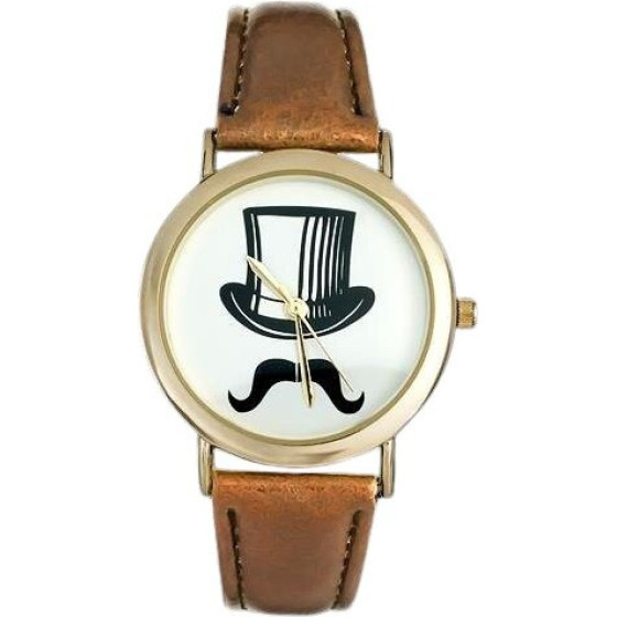 Inny WOMEN'S Cylinder WATCH, Moustache - Asox (zx580a) - (1271-0)