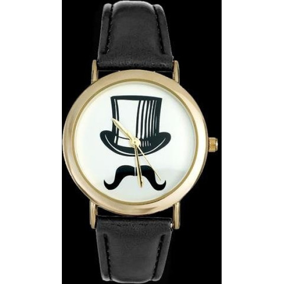 Inny WOMEN'S Cylinder WATCH, Moustache - Asox (zx580b) - (1272-0)