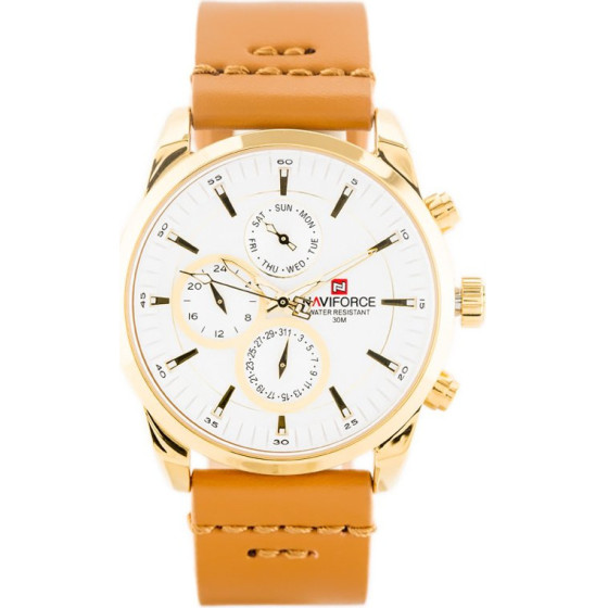 Naviforce MEN'S Watch - NF9148 (zn085b) Gold + Box - (NF9148 GWLBN)