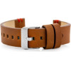 Pacific Leather Watch Strap - black/Red - 22mm - (W110)