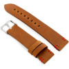 Pacific Leather Watch Strap - black/Red - 22mm - (W110)
