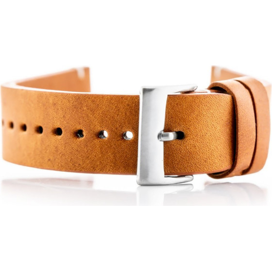 Pacific Leather Watch Strap - black/Red - 22mm - (W118)
