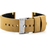 Pacific Leather Watch Strap - black/red. 22mm - (W93)