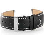 Pacific Leather Watch Strap - Premium - Black - 24mm - (W26)