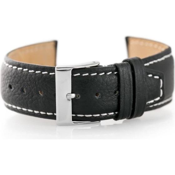 Pacific Leather Watch Strap - Premium - Black - 24mm - (W26)