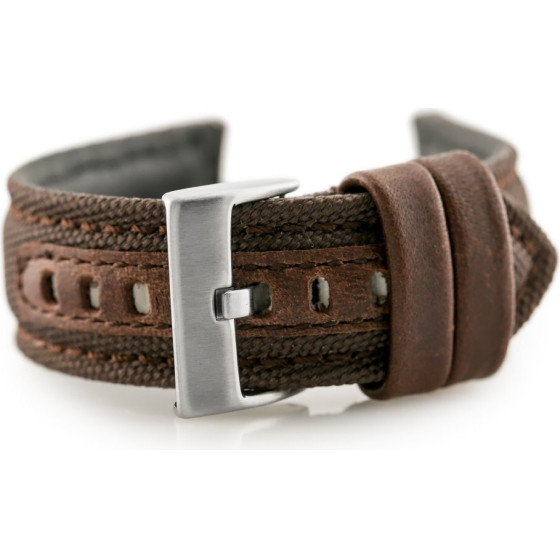 Pacific Leather Watch Strap - Premium - black/Black - 26mm - (W34)