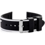 Pacific Rubber Watch Strap - black/Green - 22mm - (U06)
