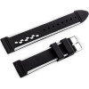 Pacific Rubber Watch Strap - black/Green - 22mm - (U06)