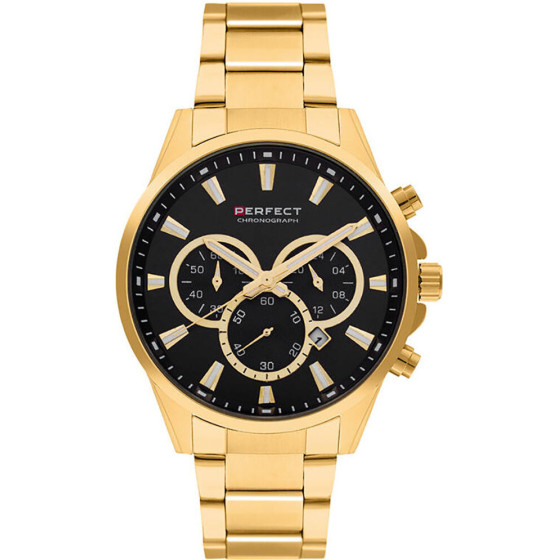 Perfect Male Watch - Chronograph (zp386b) + Box - (M510CH-02)