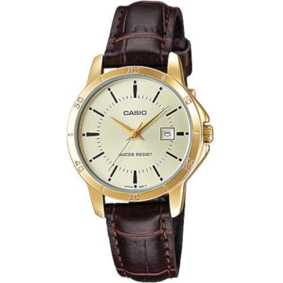 Casio LTP-V004GL-9A WOMEN'S Watch (zd569d) + Box - (LTP-V004GL-9AUDF)