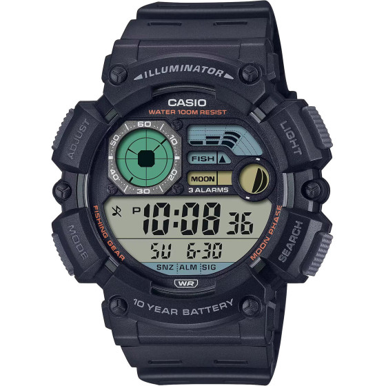Casio Men's Digital Moonphase Watch + Box - (WS-1500H-1A)